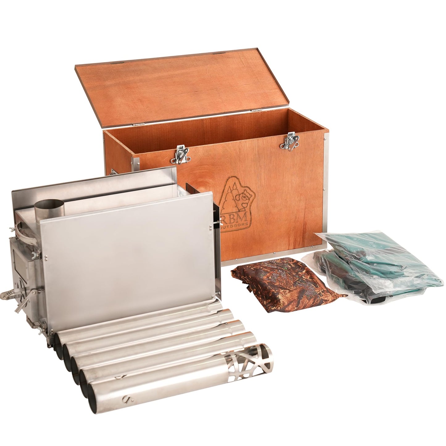 Coody Familia AirTent 13.6 Forest Green + Stove Caminus M + Electric Pump