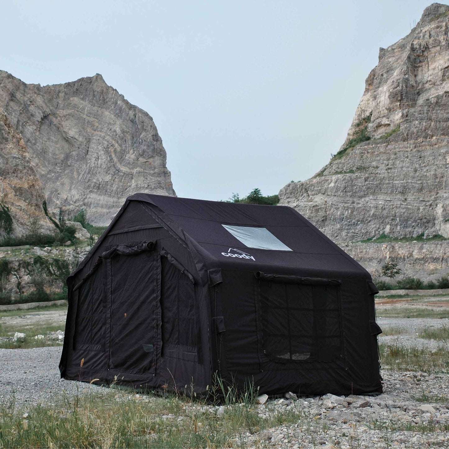 Coody 8.0 Air Tent Black - Inflatable Tent House for Camping (1-4 Person)