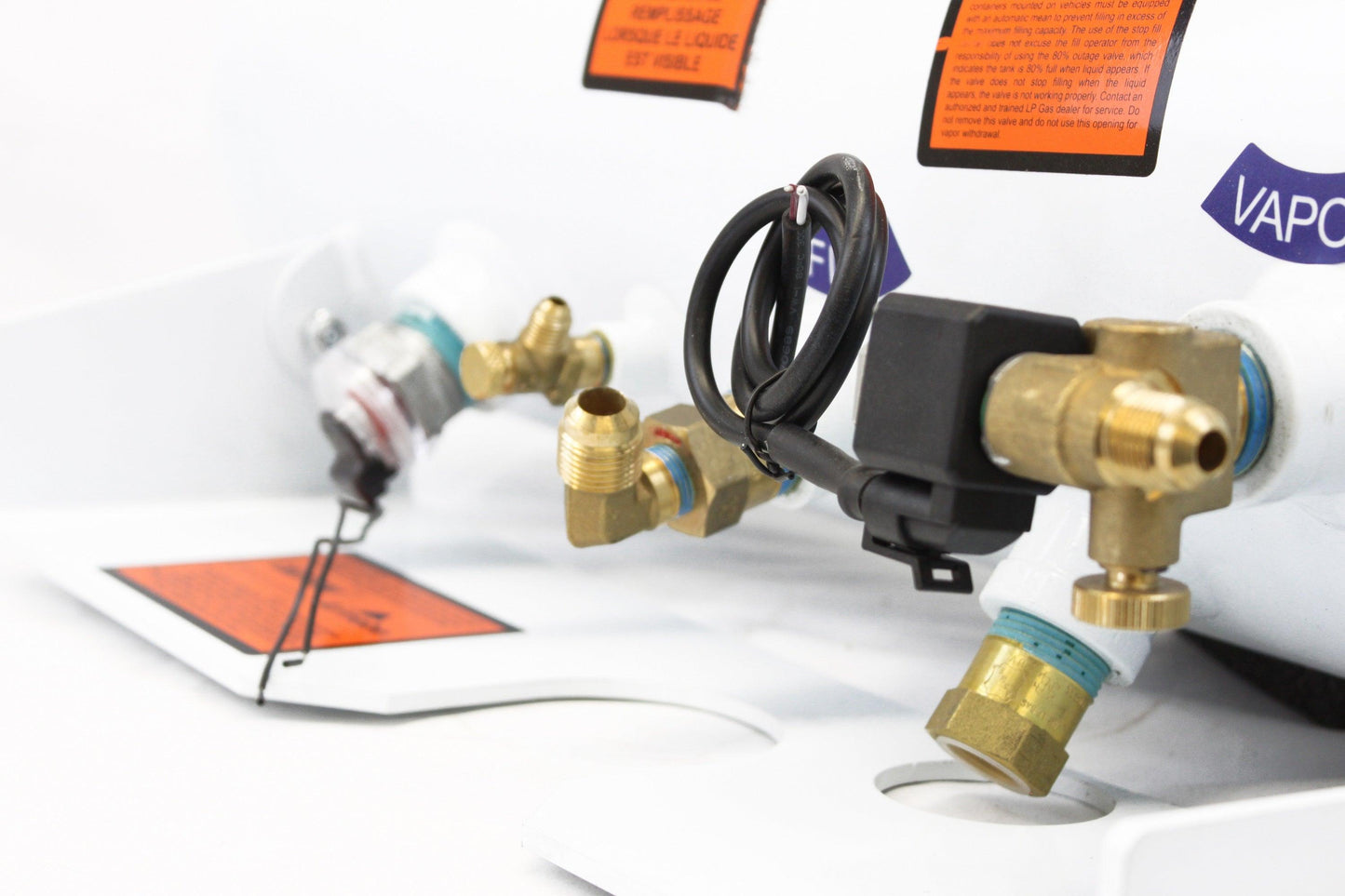 Flame King 5.9 Gallon ASME RV Trailer Propane Tank with Remote Valves & Solenoid