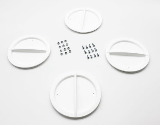 Flame King Dual 30LB LP Propane Tank Light Plastic Heavy Duty Cover RV Trailer White