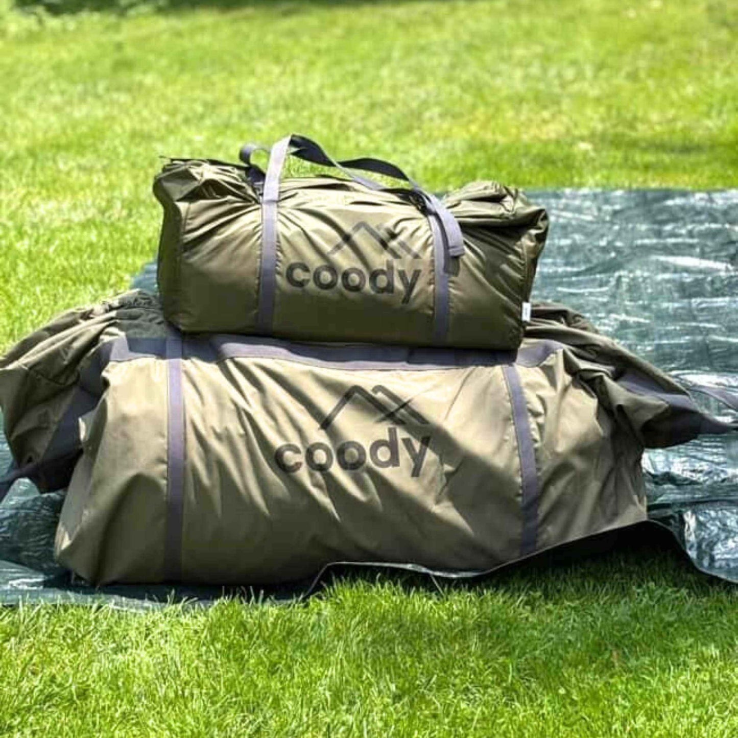 Coody Familia AirTent 13.6 Forest Green Inflatable Tent House for Camping (2-8 Person)