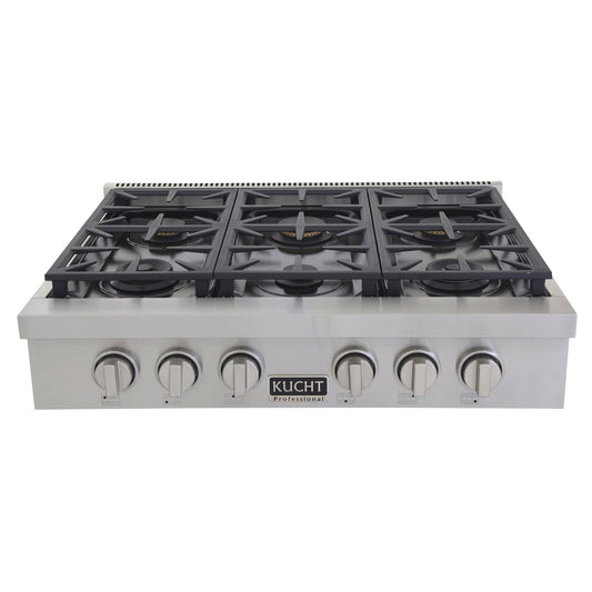 Kucht 36" Stainless Propane Cooktop-KFX369T/LP-S