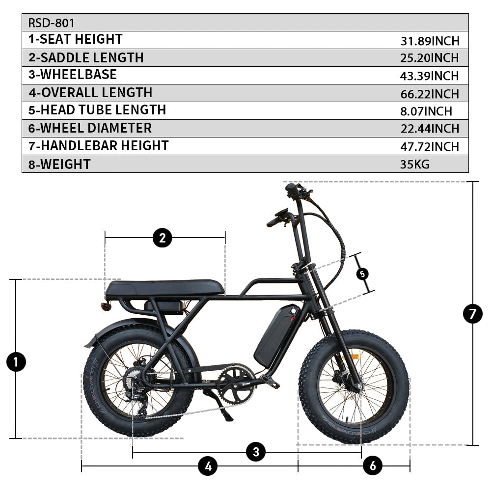 Coastal Cruiser Ripper - 48V 750W Moto Style Electric Bike