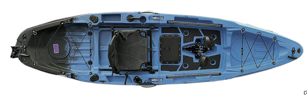 Reel Yaks 10.8ft Rapido Modular Fin Drive Pedal Fishing Kayak | 440lbs Capacity | 2 Piece