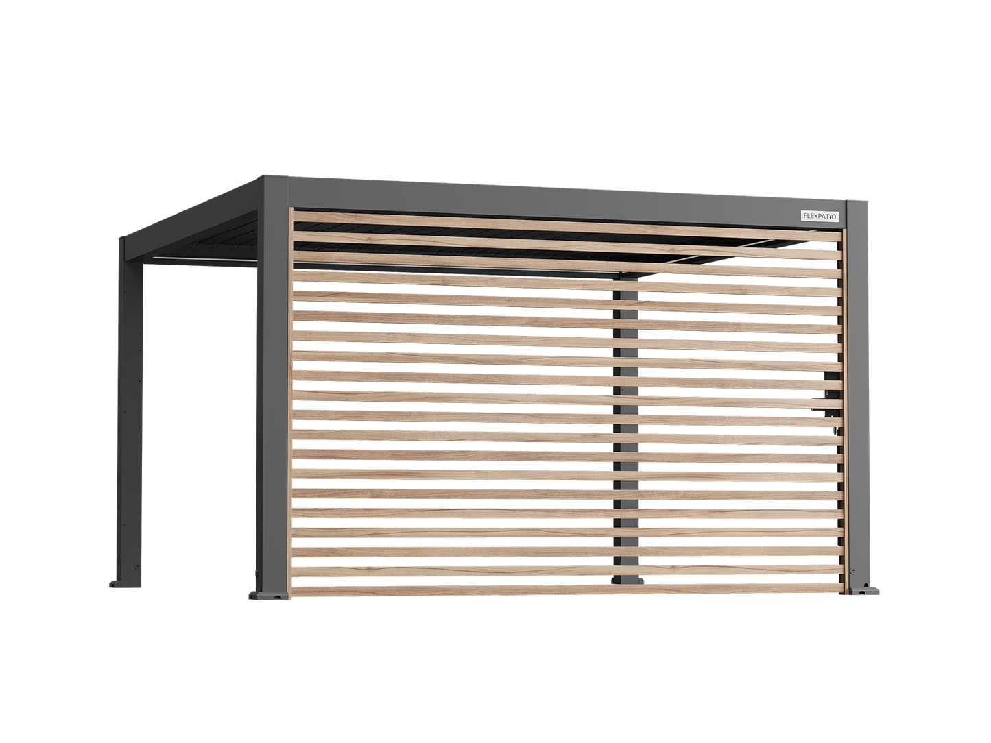 FlexPatio Wood-Grain Slat Walls