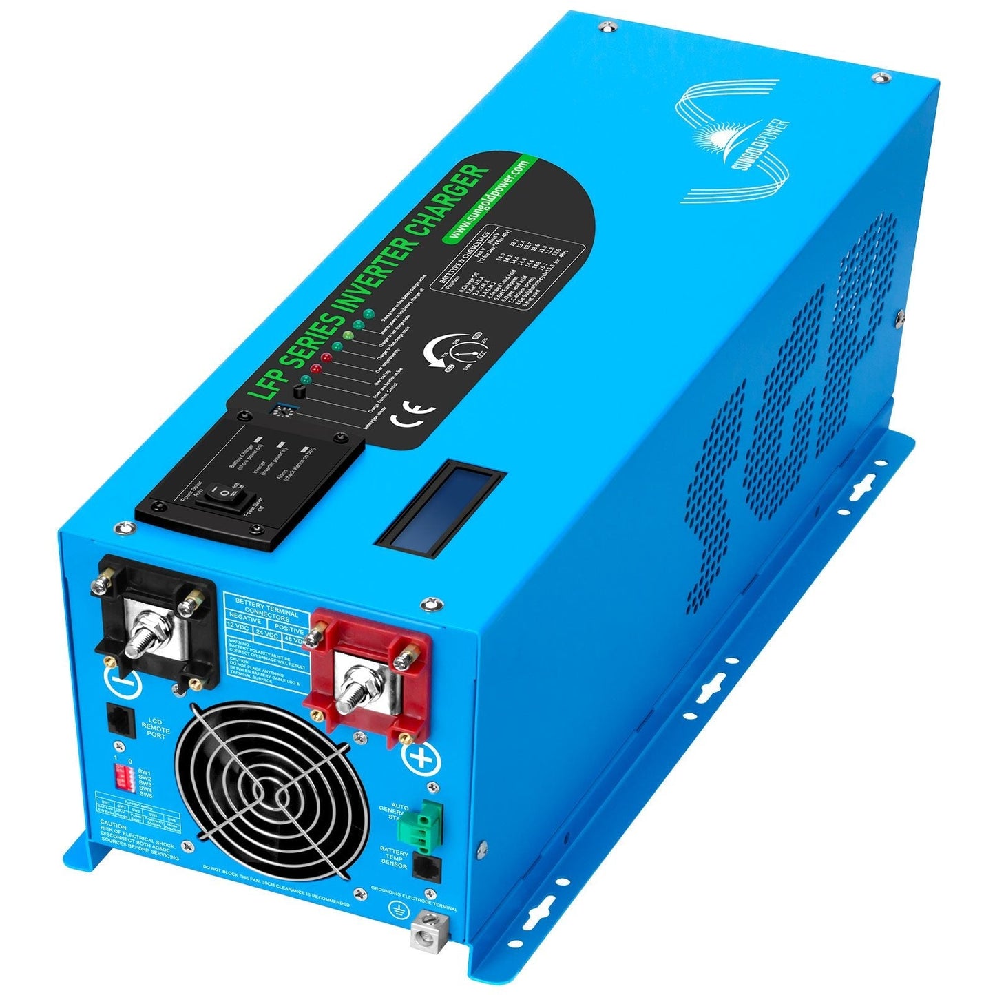 SunGoldPower 2000W/ 3000W/ 4000W DC 12V Pure Sine Wave Inverter With Charger