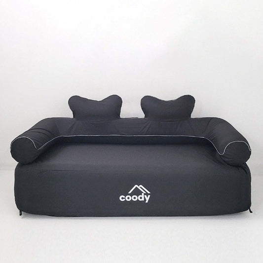 Coody Air Sofa Black - Inflatable Camping Couch with Built-In Pump