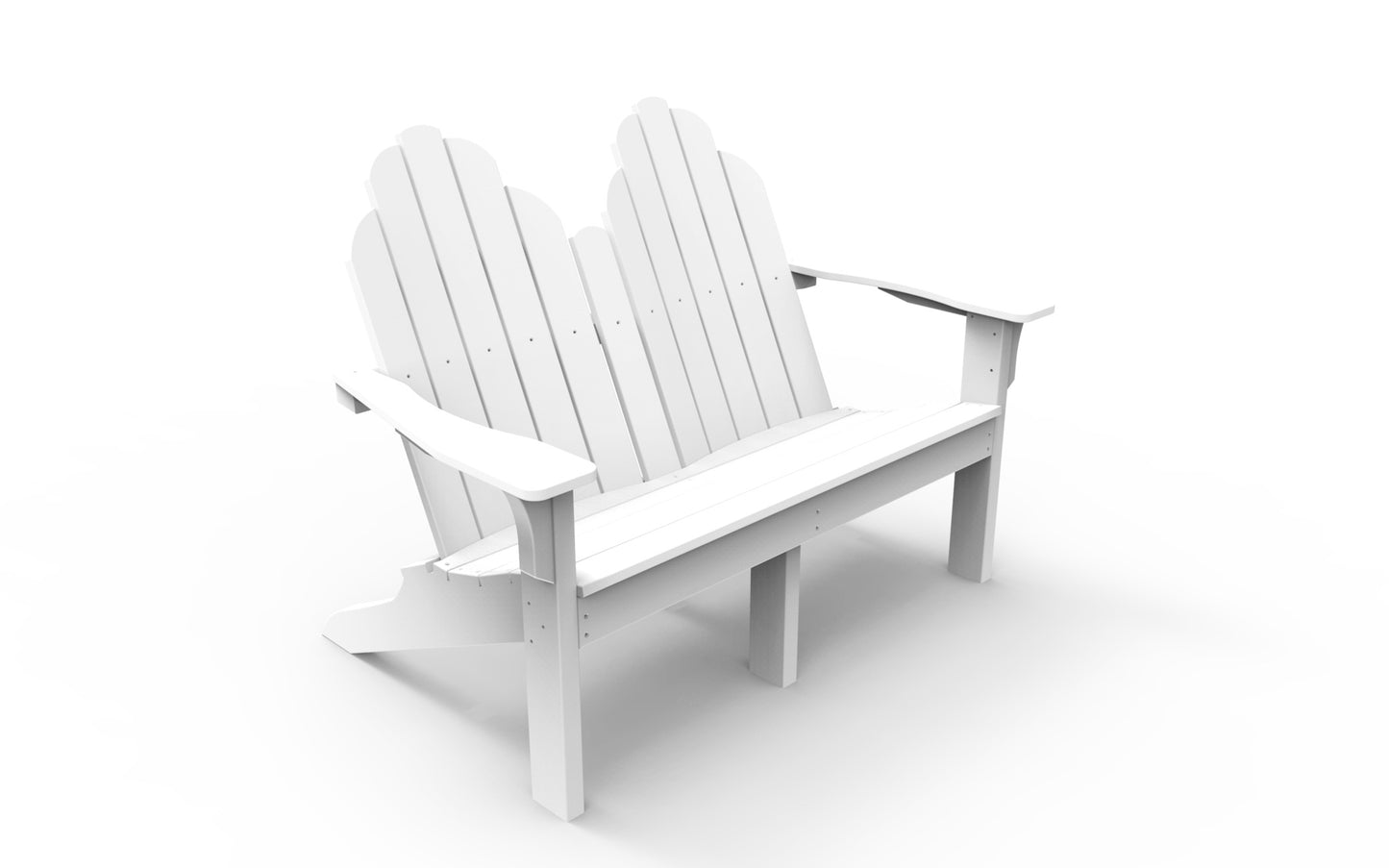 Seaside Casual Poly Adirondack Classic Love Seat