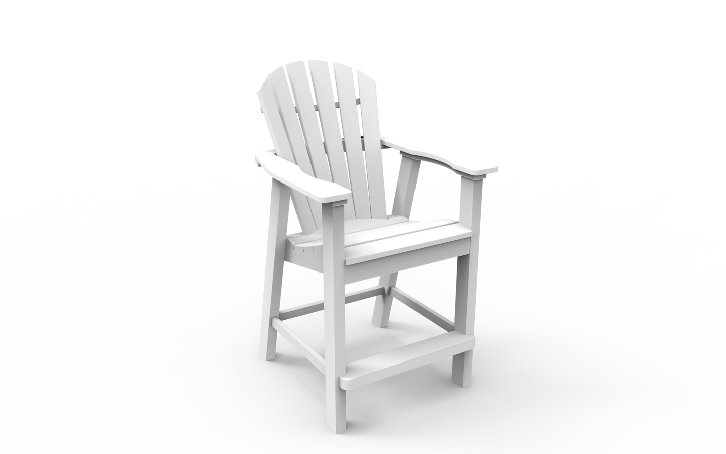 Seaside Casual Poly Adirondack Shellback Balcony Chair