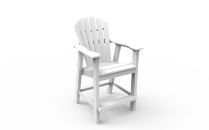 Seaside Casual Poly Adirondack Shellback Balcony Chair