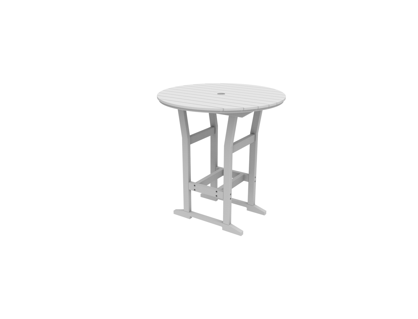 Seaside Casual Poly Coastline Café 40 in. Round Bar Table