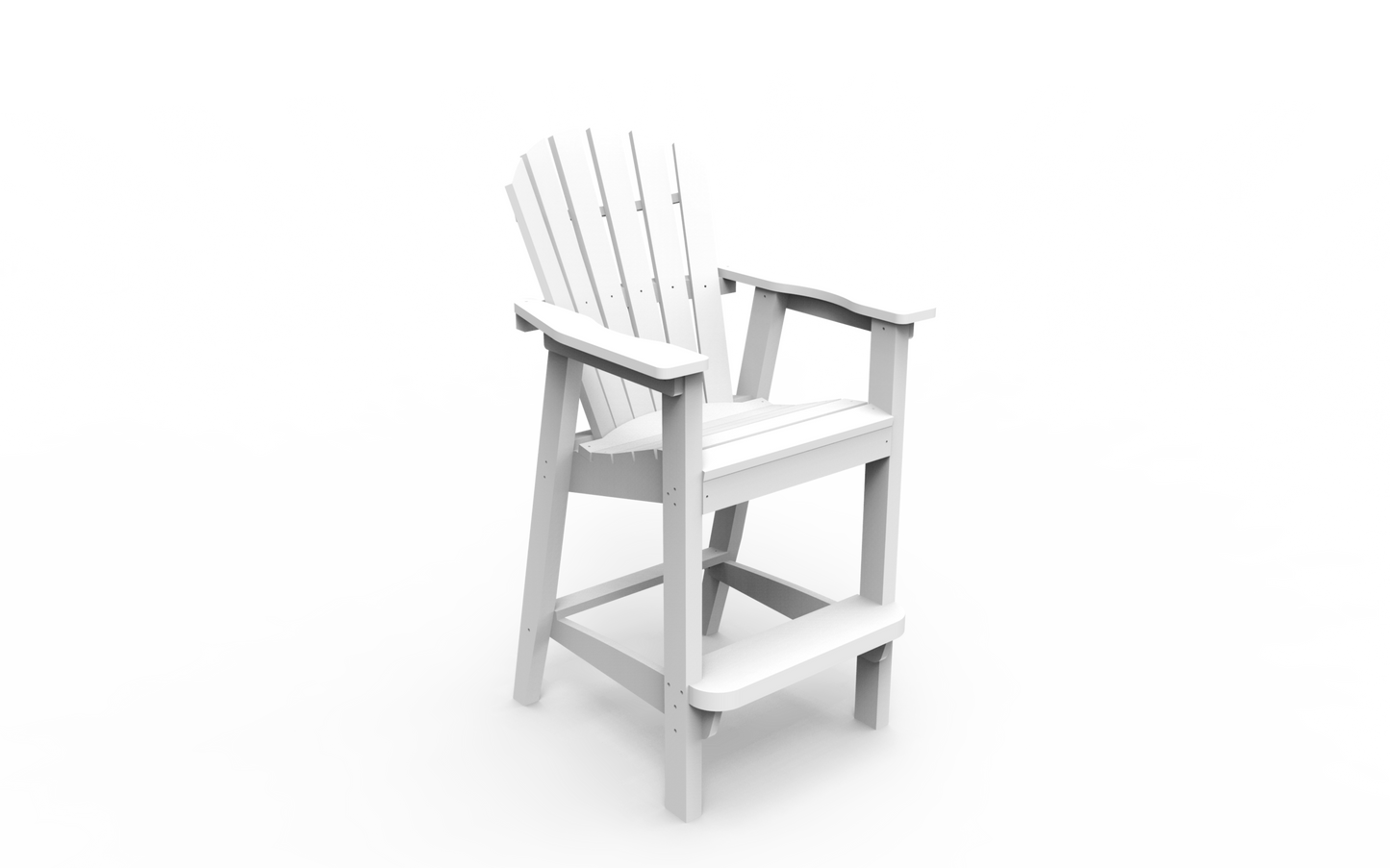 Seaside Casual Poly Adirondack Shellback Bar Chair