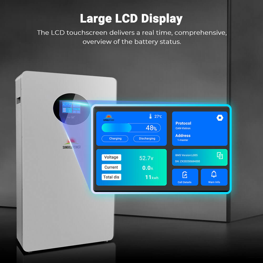 SunGoldPower Powerwall X LITHIUM BATTERY 51.2V 200AH SG48200T