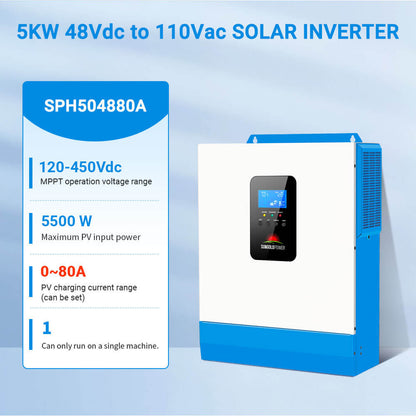 SunGoldPower 5000W 48V Solar Charger Inverter