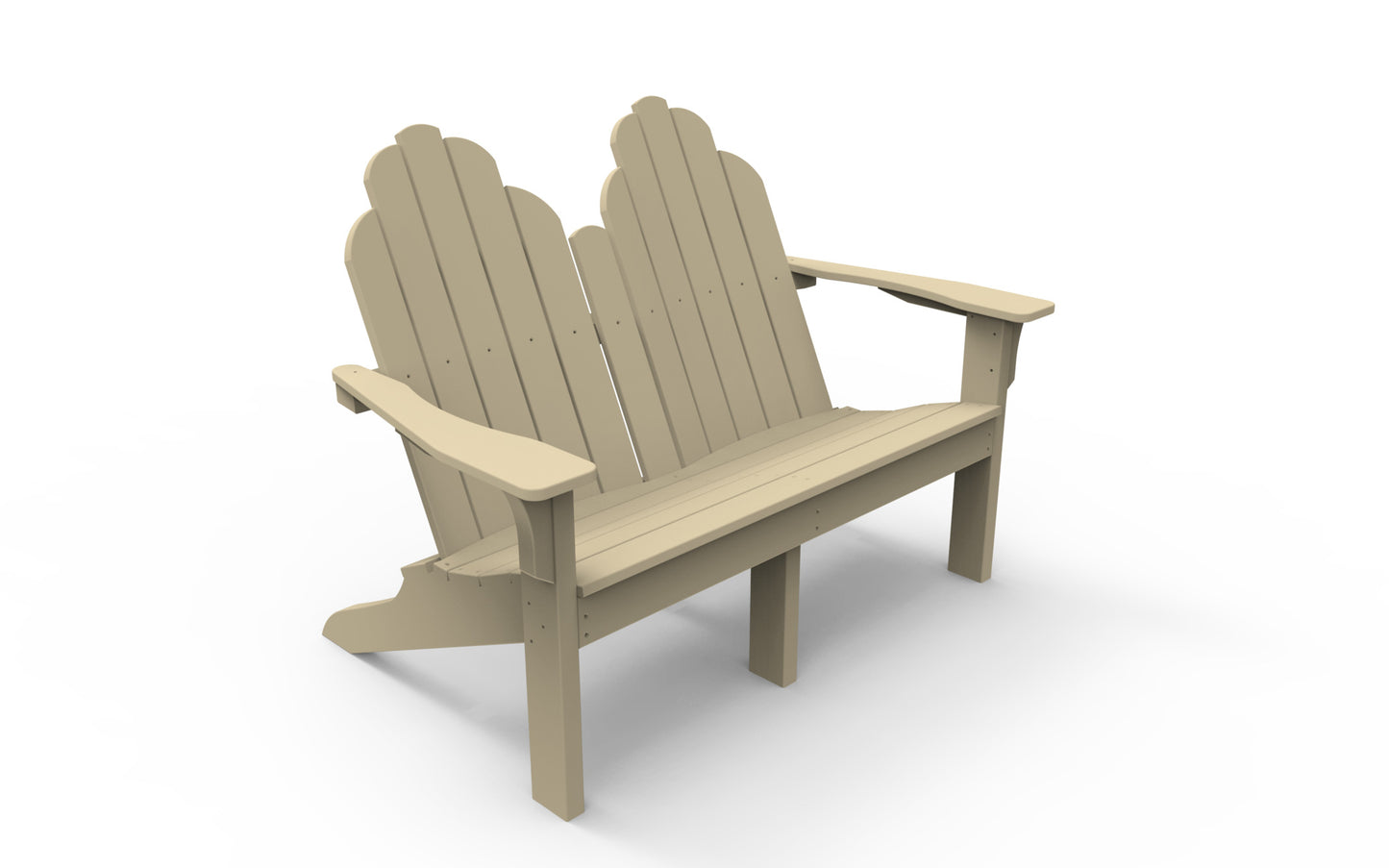 Seaside Casual Poly Adirondack Classic Love Seat