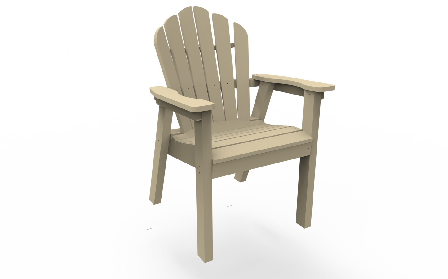 Seaside Casual Poly Adirondack Classic Dining Chair