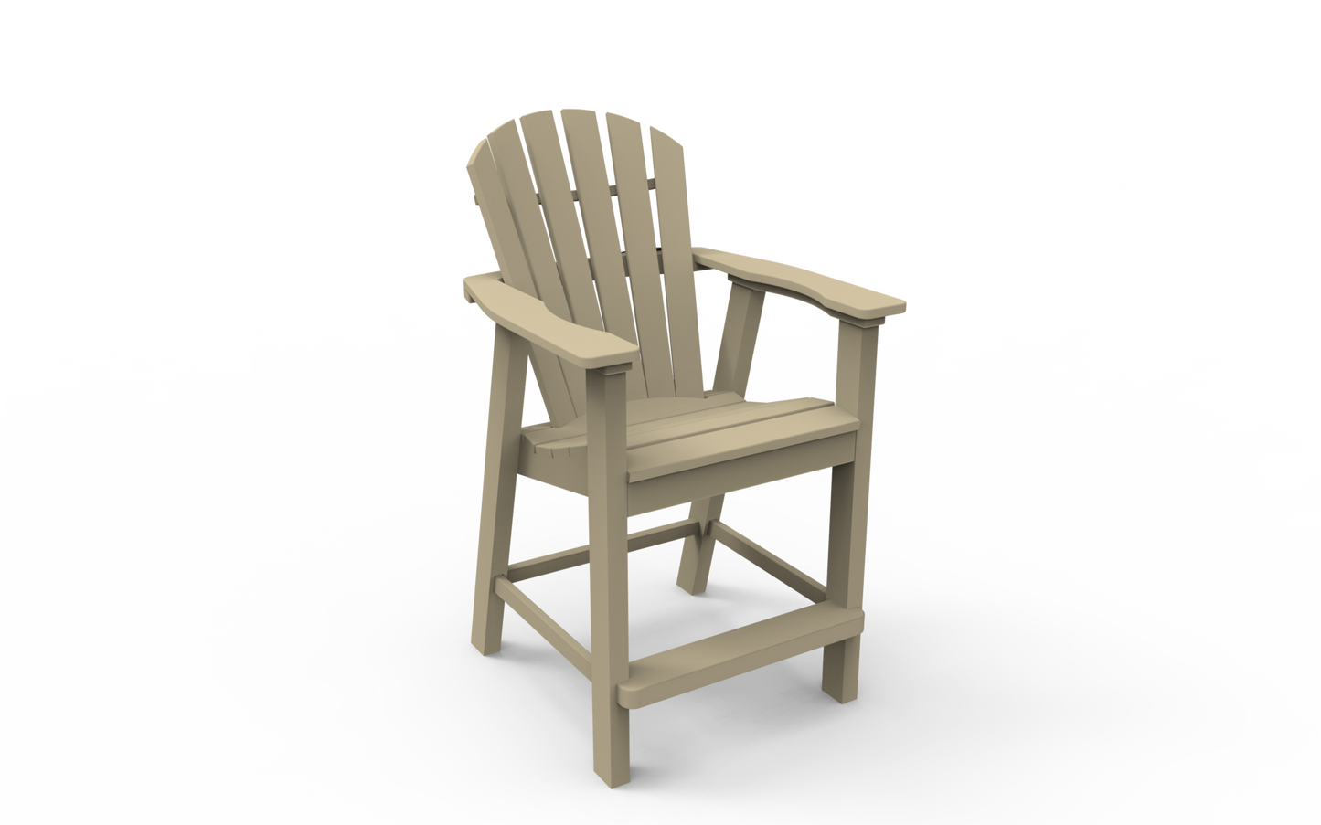 Seaside Casual Poly Adirondack Shellback Balcony Chair