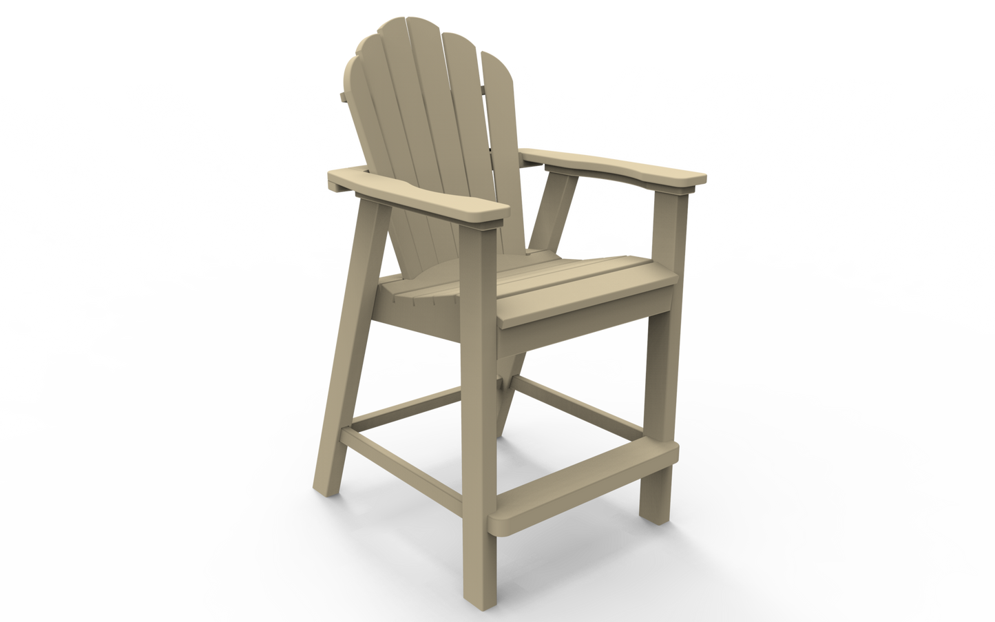 Seaside Casual Poly Adirondack Classic Balcony Chair