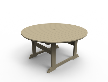 Seaside Casual Poly Salem Round Dining Table 5'