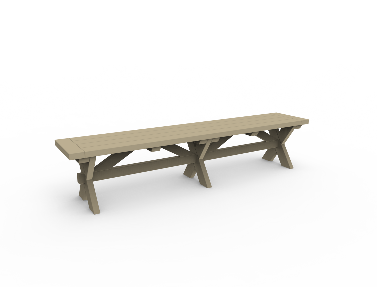 Seaside Casual Poly Sonoma 76 in. Dining Bench