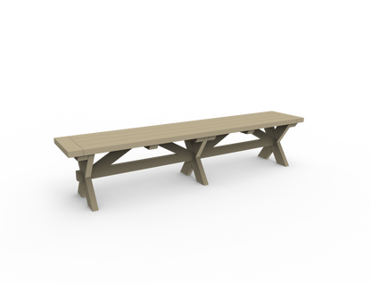 Seaside Casual Poly Sonoma 76 in. Dining Bench