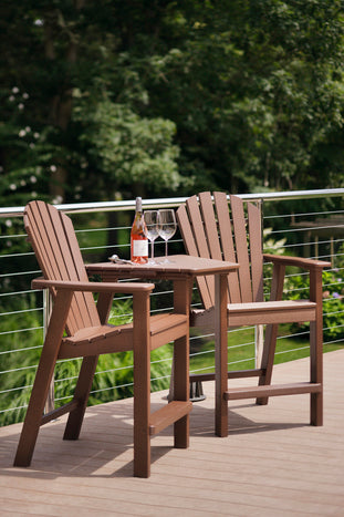 Seaside Casual Poly Adirondack Shellback Dining/Bar/Balcony Tête-à-Tête