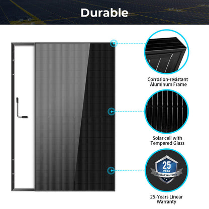 SunGoldPower 500W MONO BLACK PERC SOLAR PANEL FULL PALLET (32 PANELS) UL 61730  CEC Listed