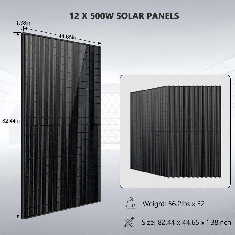 SunGoldPower Hybrid Solar Kit 7.6KW 48V Split Phase 15.36KWH/30.72KWH Lithium Battery 415/ 500 Watt Solar Panel (Optional) SGH-7.6N3E/ SGH-7.6DN6E