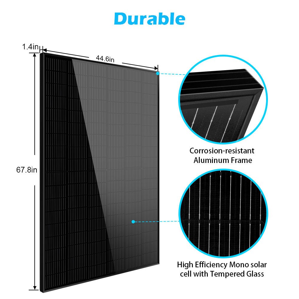 SunGoldPower 415W MONO BLACK PERC SOLAR PANEL FULL PALLET (32 PANELS) UL 61730 CEC Listed