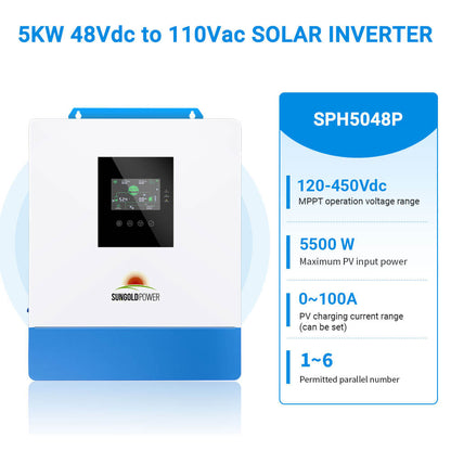 SunGoldPower 5000W 48V Solar Charger Inverter