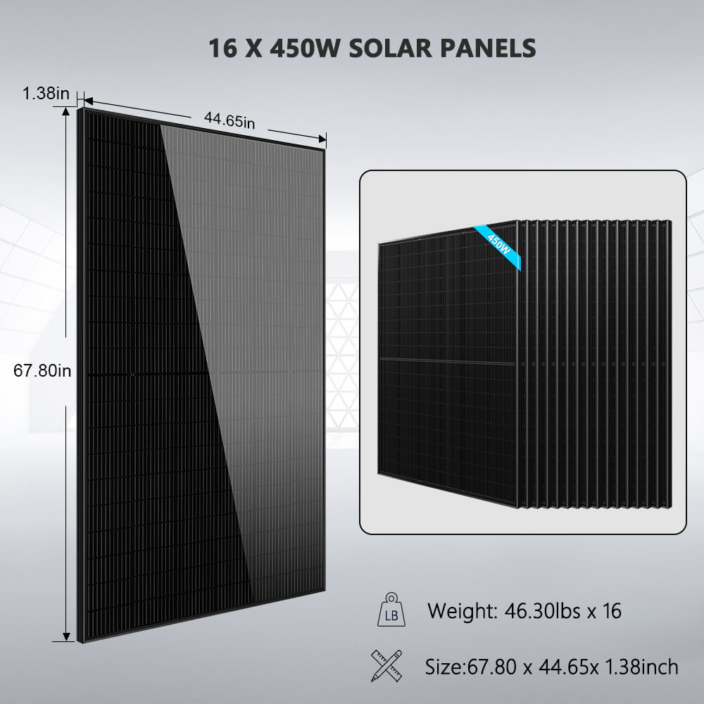 SunGoldPower Hybrid Solar Kit 11.4KW 48V Split Phase 20.48KWH/51.2KWH Lithium Battery 450 Watt Solar Panel (Optional) SGH-11N2E/ SGH-11N5E