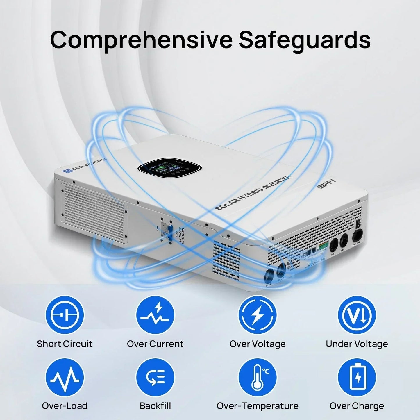 Eco-Worthy 10000W Solar Off-grid Split-phase AIO Inverter | 48Vdc to 120Vac/240Vac | 10000W@500V PV Input | UL 1741