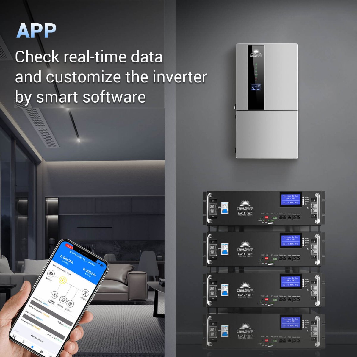 SunGoldPower 11.4KW Hybrid Inverter 48V Split Phase SGN11.4KHB-48