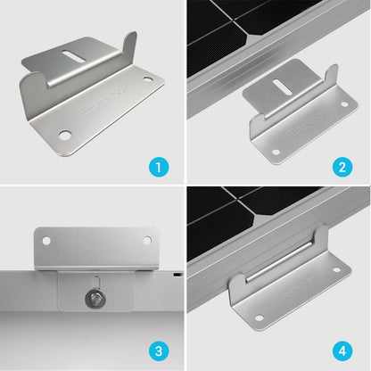 Renogy Solar Panel Mounting Z Bracket -- Set of 4