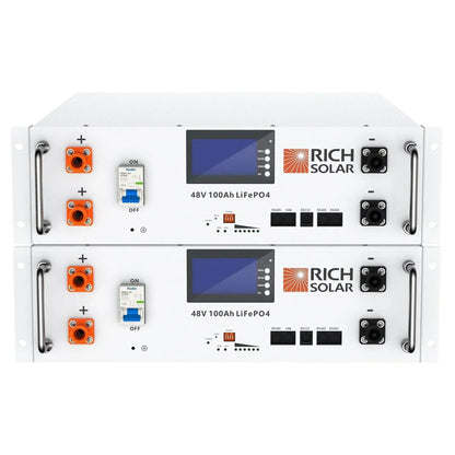 Rich Solar ALPHA 5 | 48V 100Ah LiFePO4 Battery Server Rack Lithium for Residential, Commercial, Off-Grid