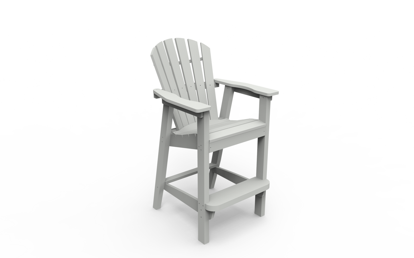 Seaside Casual Poly Adirondack Shellback Bar Chair