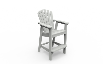 Seaside Casual Poly Adirondack Shellback Bar Chair