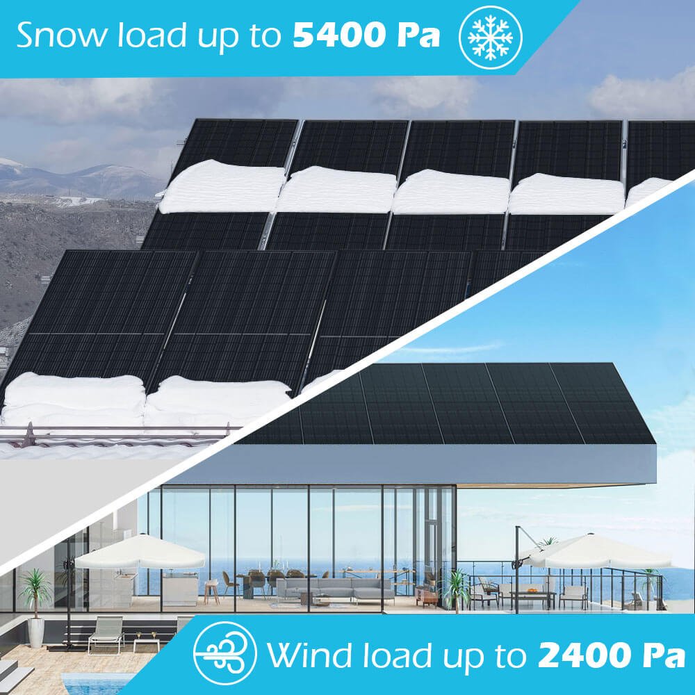SunGoldPower 370W/ 415W/ 500W Mono Black PERC Solar Panel UL 61730 CEC Listed