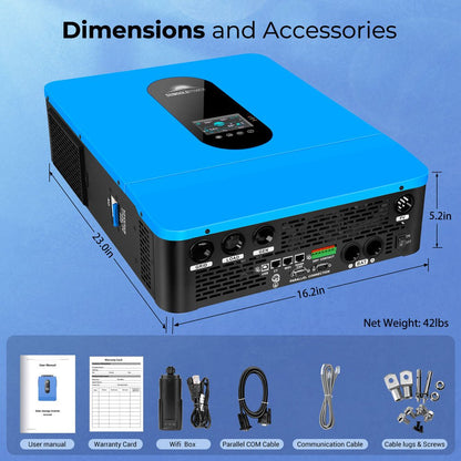 SunGoldPower 13000W 48V Solar Charge Inverter Split Phase + Wifi Monitor (2 Units Parallel)