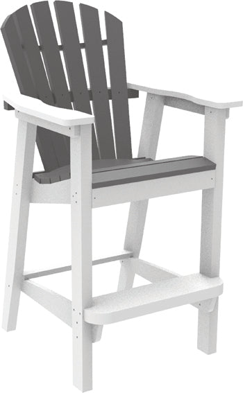 Seaside Casual Poly Adirondack Shellback Bar Chair