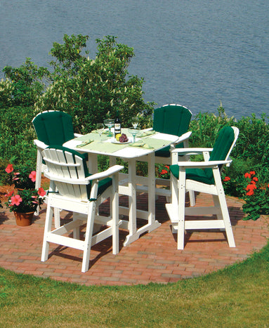 Seaside Casual Poly Adirondack Shellback Bar Chair