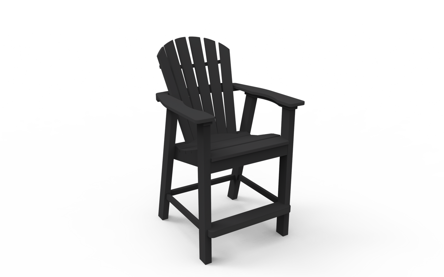 Seaside Casual Poly Adirondack Shellback Balcony Chair