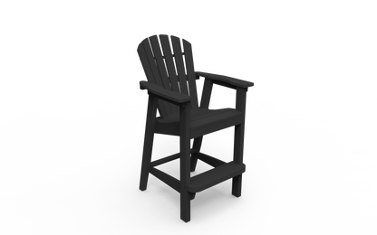 Seaside Casual Poly Adirondack Shellback Bar Chair