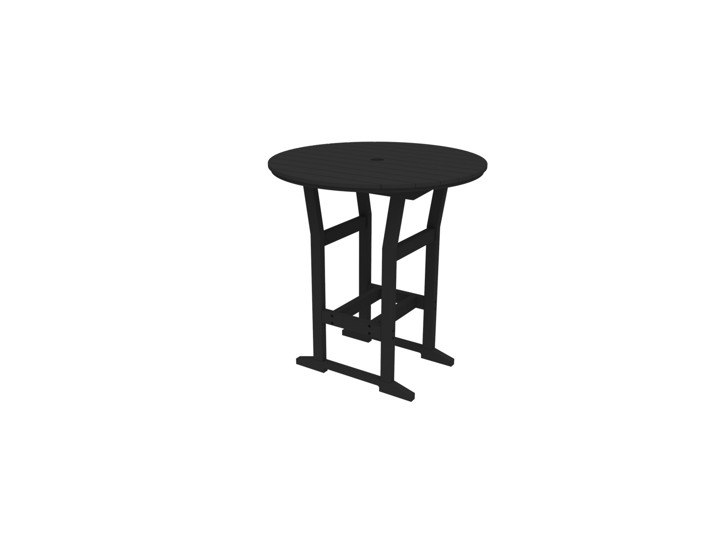 Seaside Casual Poly Coastline Café 40 in. Round Bar Table