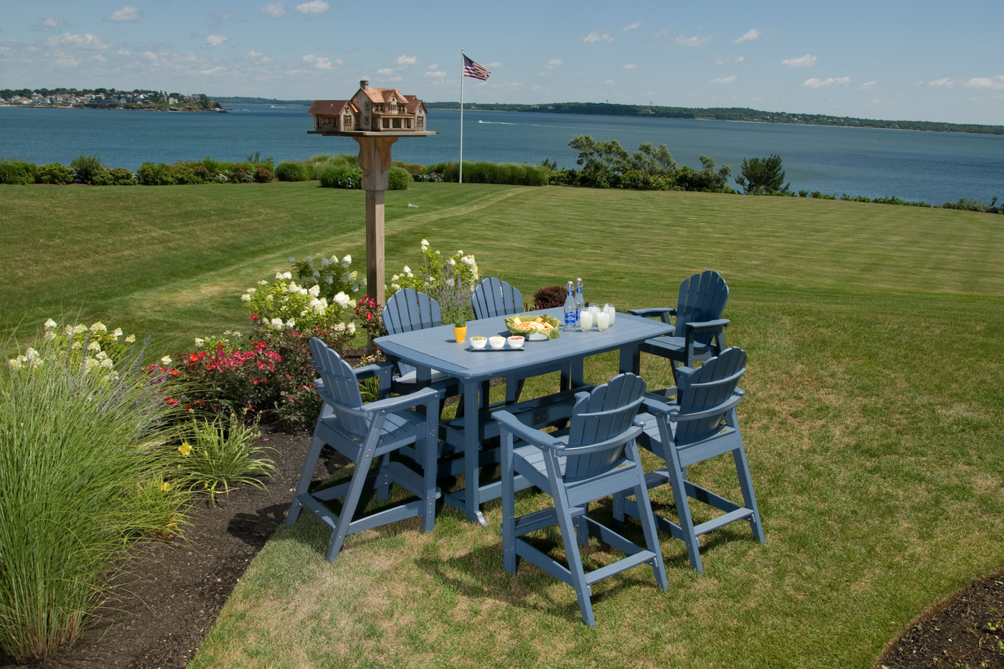 Seaside Casual Poly Adirondack Classic Bar Chair