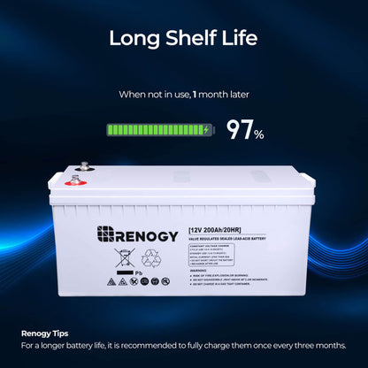 Renogy Deep Cycle AGM Battery 12 Volt 200Ah