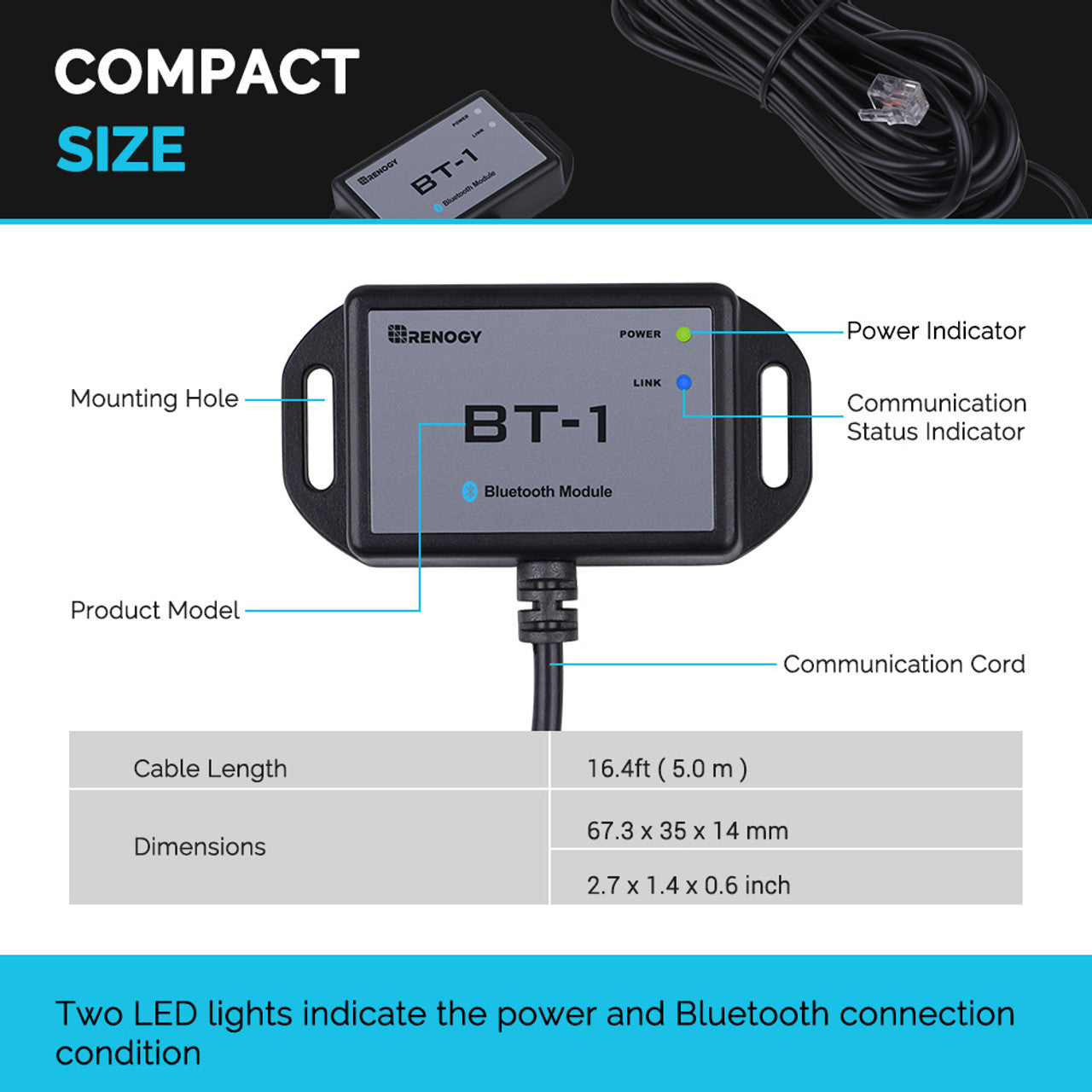 Renogy BT-1 Bluetooth Module (New Version)