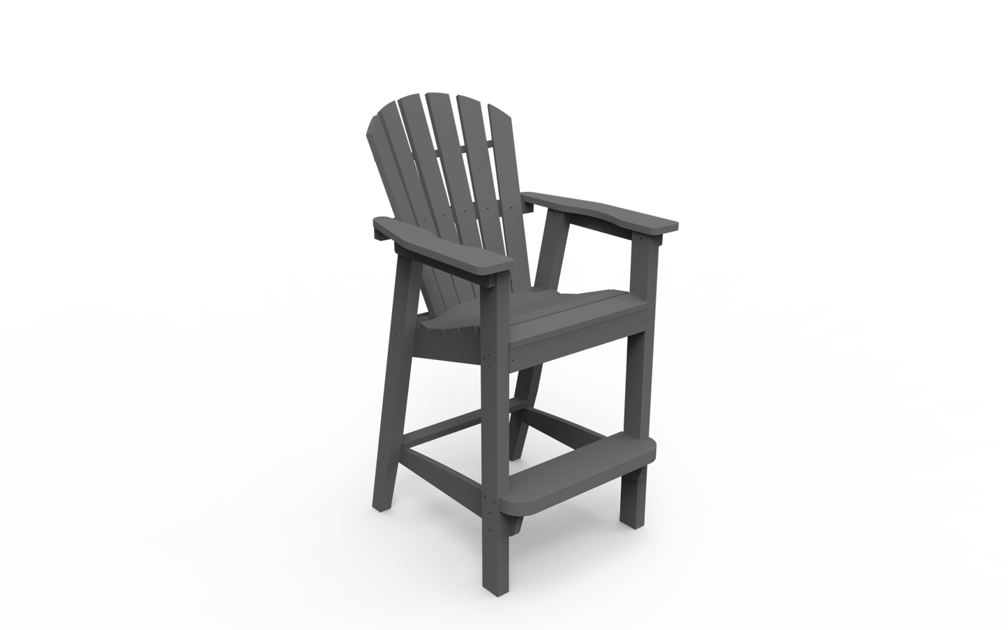 Seaside Casual Poly Adirondack Shellback Bar Chair