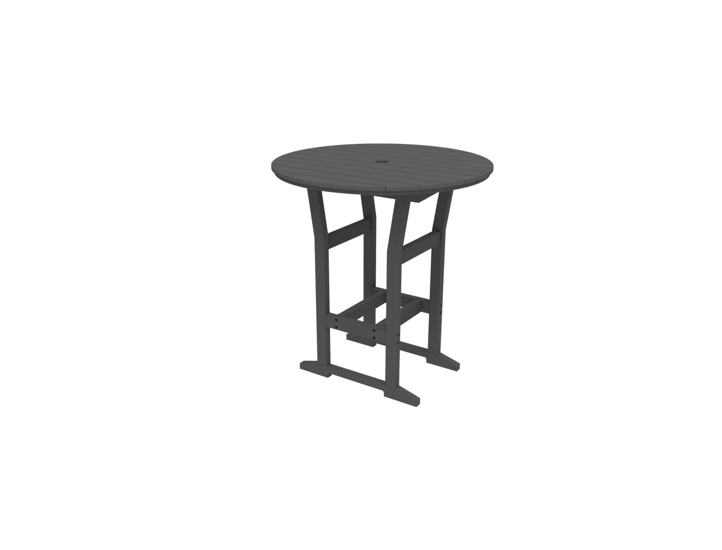 Seaside Casual Poly Coastline Café 40 in. Round Bar Table