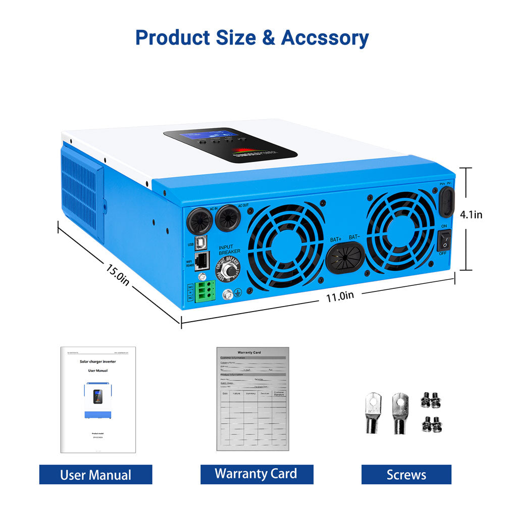 SunGoldPower 3000W 24V Solar Inverter Charger
